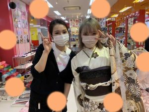 神戸　三宮　元町　振袖　ヴｨンテージ　くすみ　振袖レンタル
