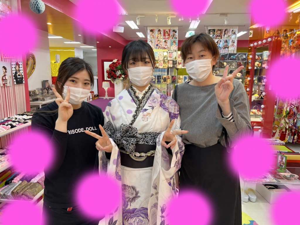 ヴｨンテージ　くすみ　振袖レンタル　TAKAZEN神戸店