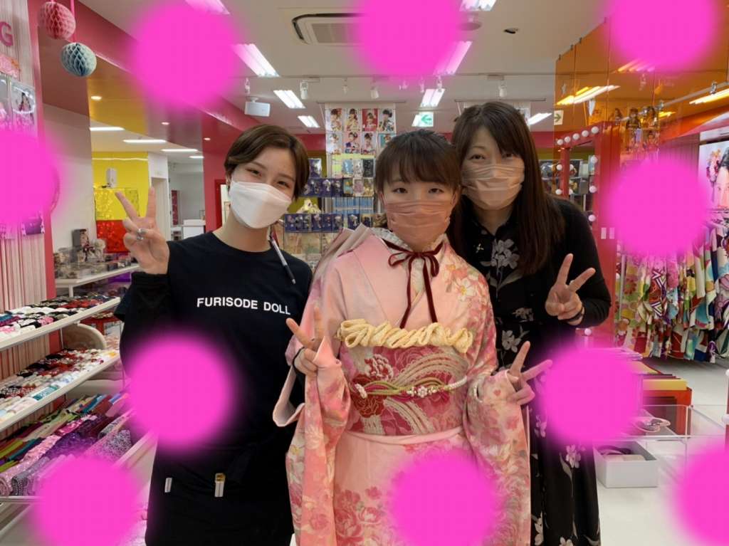 ヴｨンテージ　くすみ　振袖レンタル