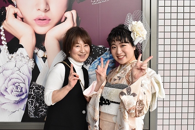 成人式　振袖　前撮り撮影会　家族ショット