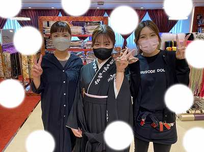 【TAKAZEN梅田本店】♡13日　シンプル系袴＆お振袖姫ちゃん♡