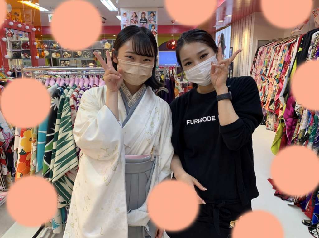 TAKAZEN神戸店　三ノ宮　元町　卒業式　袴　レンタル　可愛い　くすみカラー　イマドキ　シンプル　人気