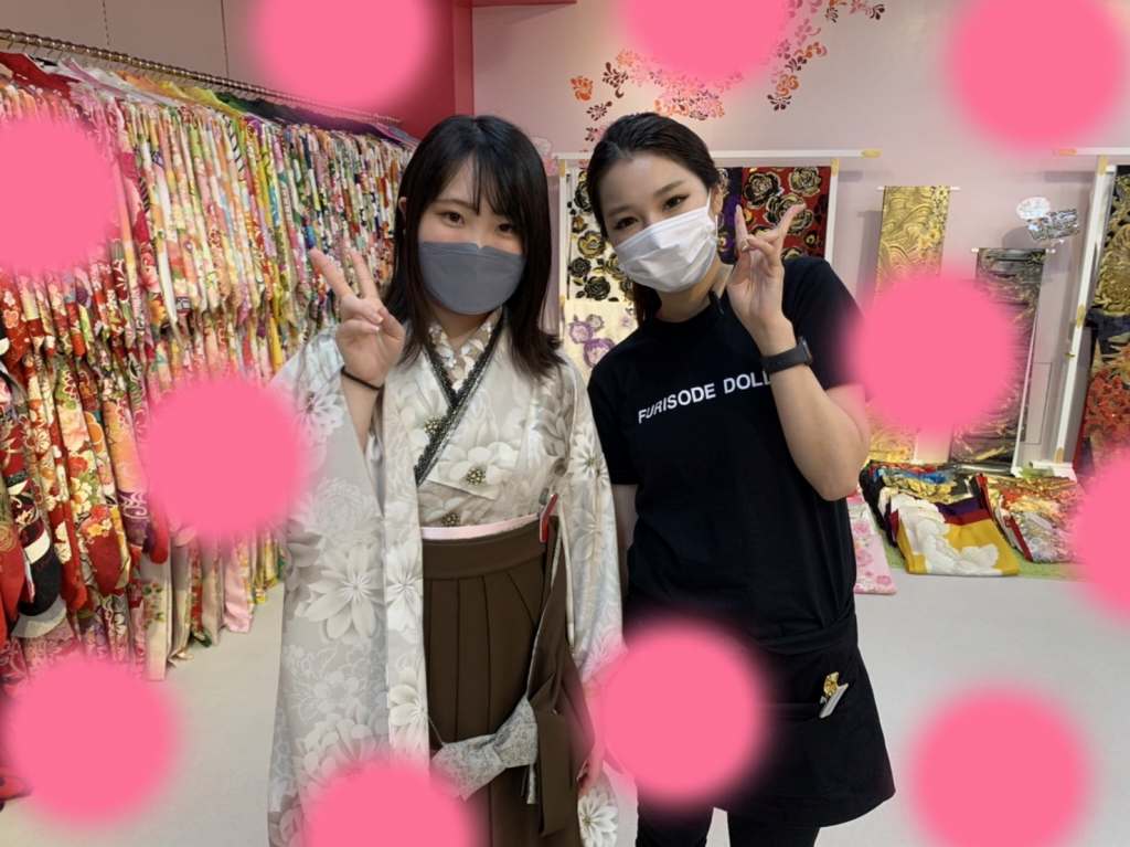 TAKAZEN神戸店　前撮り撮影会　イマドキ　カワイイ　コディネート　袴　レンタル　くすみカラー