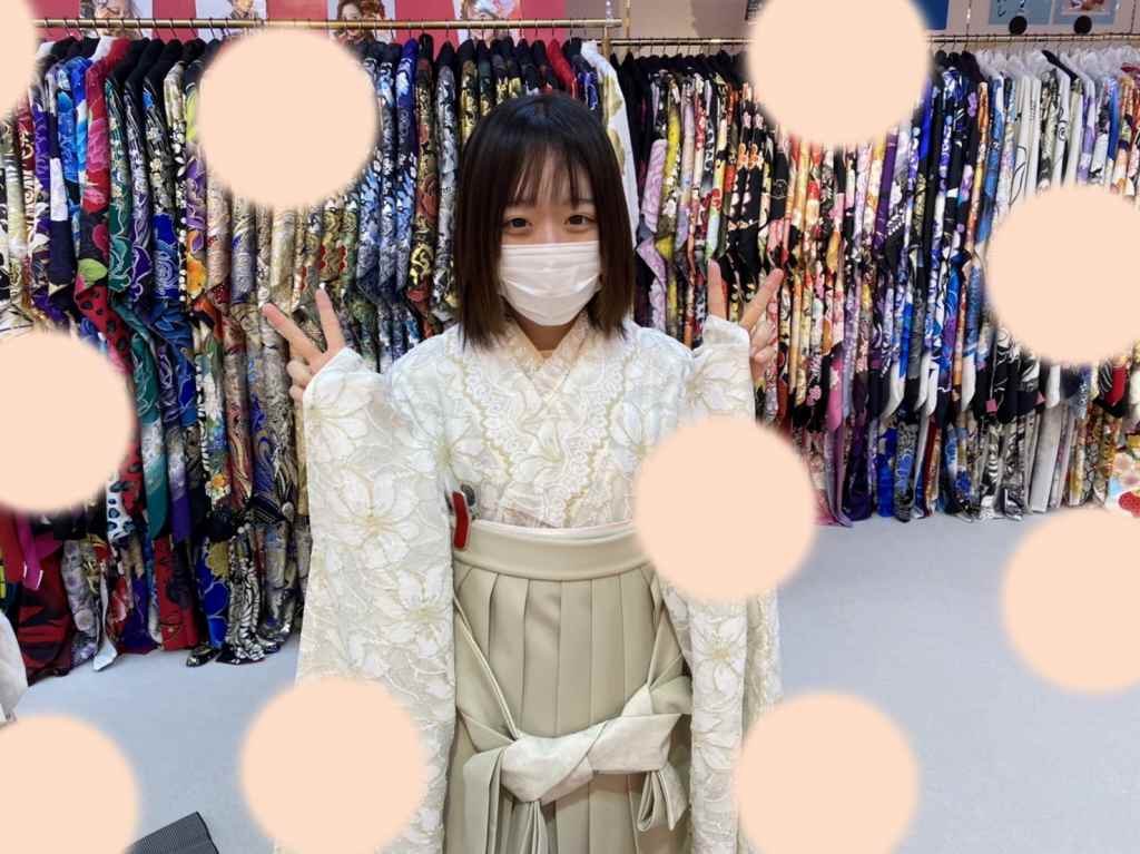 TAKAZEN　神戸店　卒業式　袴　レンタル　レース　くすみ　人気　イマドキ　カワイイ　神戸　三ノ宮　元町