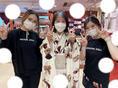 卒業式　袴　くすみカラー