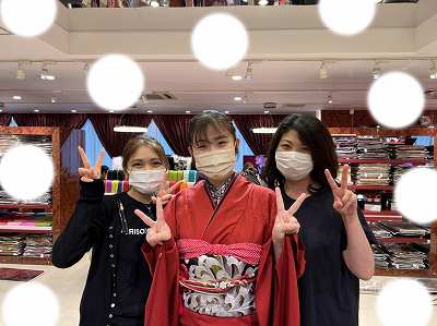 ヴィンテージ 無地 振袖レンタル