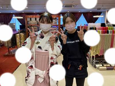 2023　卒業式　袴　くすみカラー