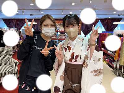 卒業式袴　レンタル　梅田　くすみ系　