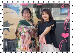 振袖　レンタル　奈良　古典柄　緑