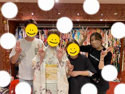 振袖　くすみ系　梅田　