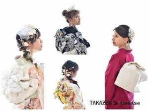 ヴｨンテージ　くすみ　振袖レンタル