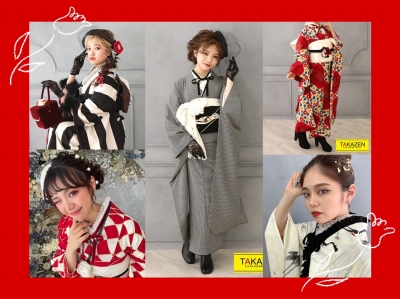 ♥【TAKAZEN堺店】29日　個性派レトロ柄のお振袖のご紹介♥