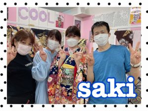 振袖　レンタル　奈良　古典柄　ネイビー　青　紺