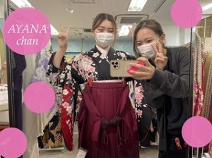前撮り　スタジオ　古典柄　袴レンタル