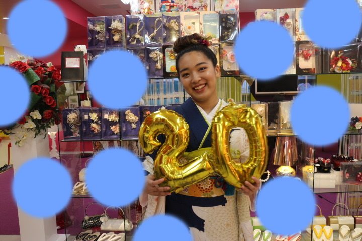TAKAZEN神戸店　前撮り撮影会　振袖　古典　青　