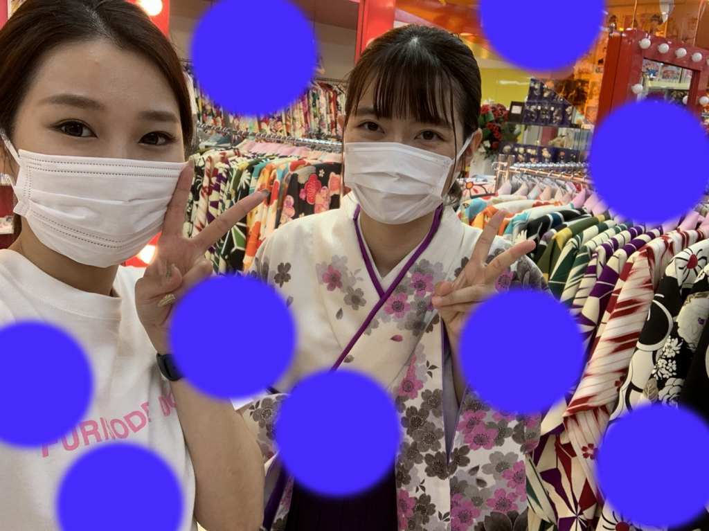 TAKAZEN神戸店　卒業式　袴　かわいい　かっこいい　紫　レンタル