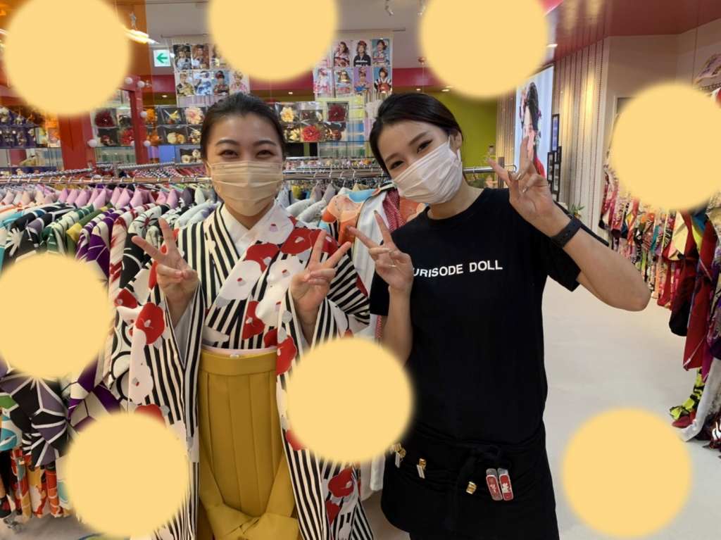 TAKAZEN神戸店　袴　イマドキ　カワイイ　コディネート
