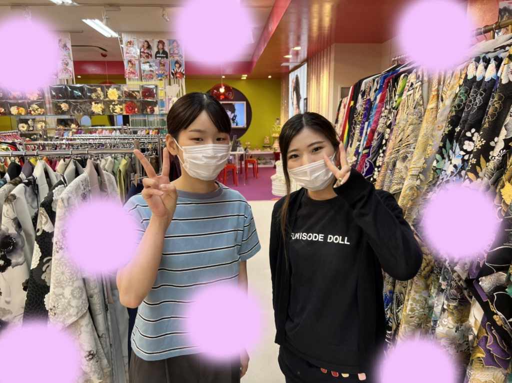 TAKAZEN神戸店　袴　紺　イマドキ　カワイイ　コディネート