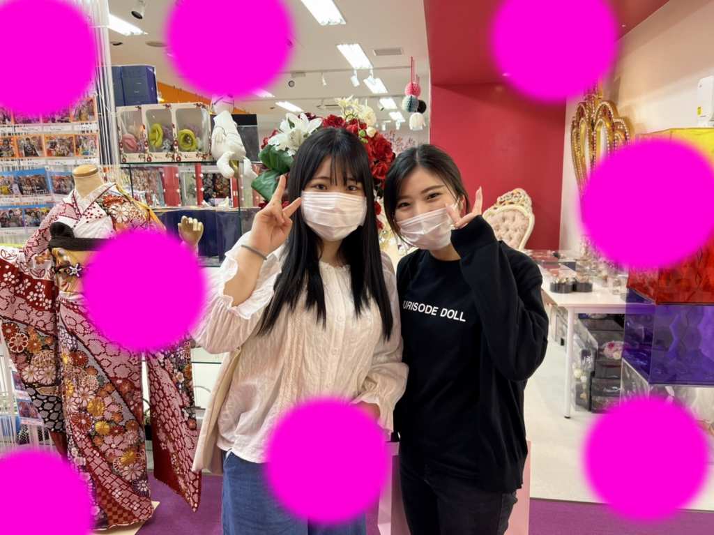 TAKAZEN神戸店　ピンク　振袖　イマドキ　カワイイ　コディネート