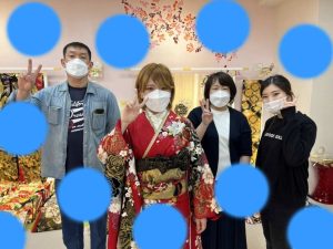 TAKAZEN神戸店　前撮り撮影会　お写真プラン　赤　モード　振袖