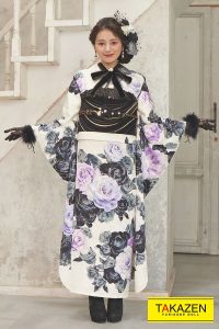 Uka 　薔薇柄　豪華　ドレッシースタイル