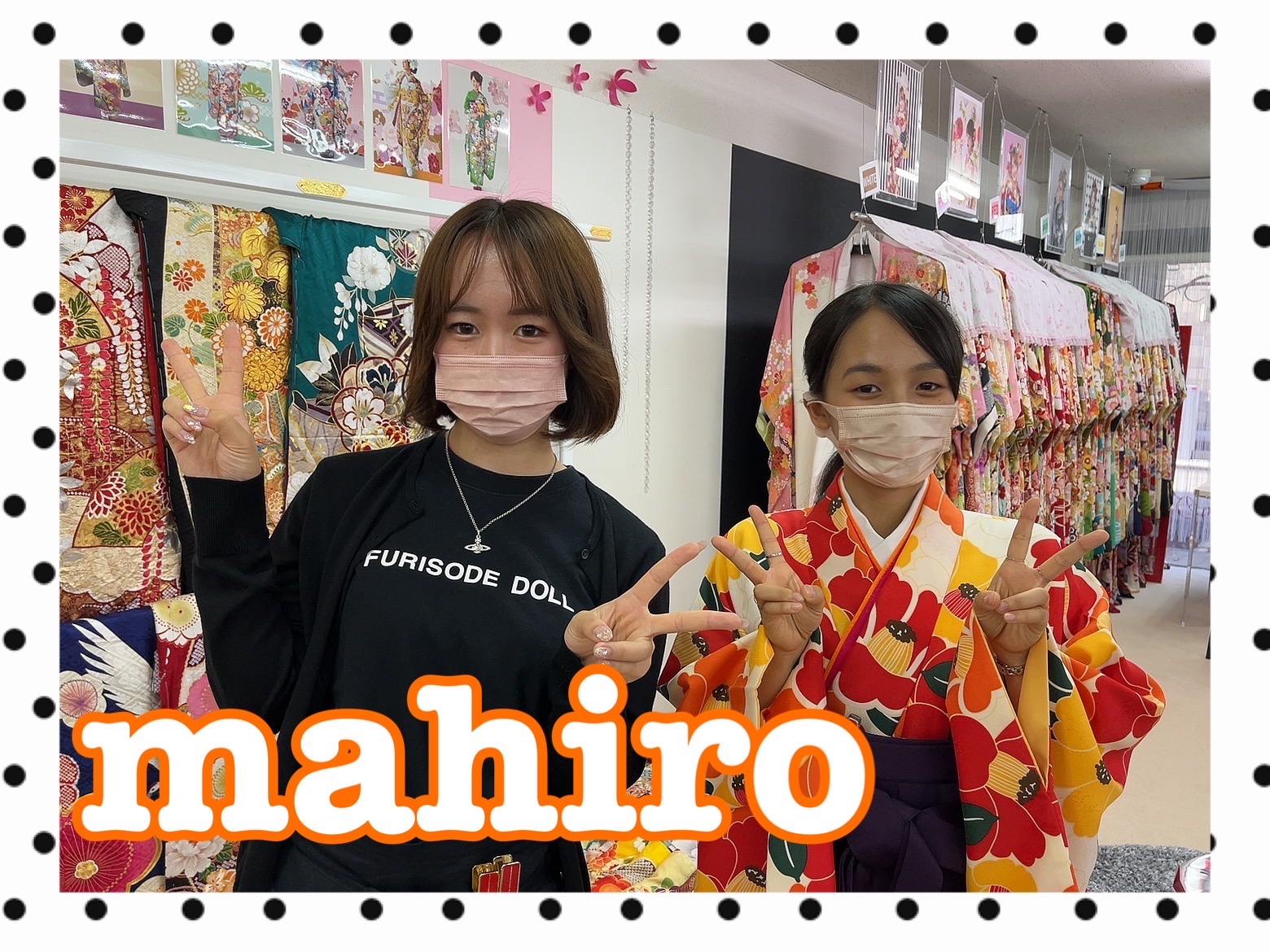 【TAKAZEN奈良店】３１日♡２０２３年卒業のレトロポップな袴がお似合いなかわいい姫ちゃん♡