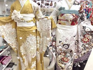 振袖　レンタル　奈良　古典　からし　白