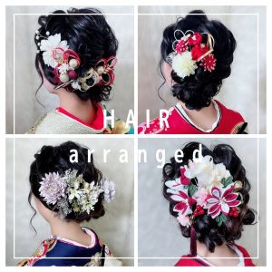 成人式　振袖　前撮り撮影会　ヘアアレンジ