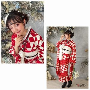 レトロ　フリル　振袖レンタル