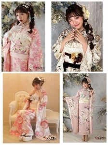 レトロ　フリル　振袖レンタル