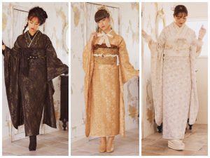 前撮り撮影会　かわいい　イマドキ　TAKAZEN神戸店 　振袖レンタル　袴レンタル　レース　からし