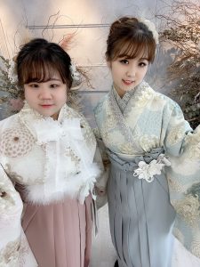 くすみ　フリル　袴レンタル