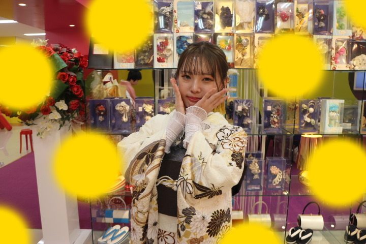 TAKAZEN神戸店　前撮り撮影会　イマドキ　カワイイ　コディネート 振袖レンタル　シンプル