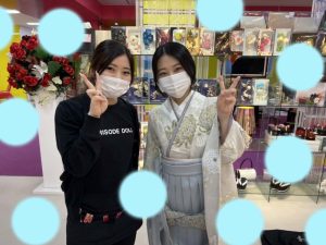 TAKAZEN神戸店　前撮り撮影会　イマドキ　カワイイ　コディネート　くすみカラー　袴　レンタル　卒業式