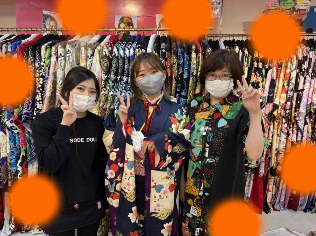 TAKAZEN神戸店　前撮り撮影会　イマドキ　カワイイ　コディネート　振袖　振袖レンタル　古典柄　個性的