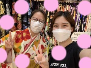 TAKAZEN神戸店　卒業式　袴　かわいい　カラシ