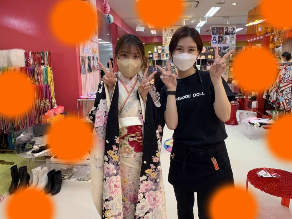 TAKAZEN神戸店　前撮り撮影会　イマドキ　カワイイ　コディネート　くすみカラー　袴　レンタル　振袖レンタル