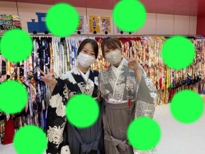 TAKAZEN神戸店　卒業式　袴　イマドキ　くすみ　かわいい