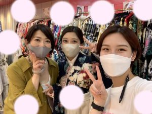 TAKAZEN神戸店　卒業式　袴　イマドキ　かわいい　紺