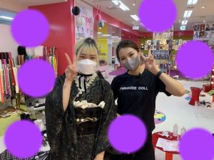 TAKAZEN神戸店　成人式　振袖　黒　レース　イマドキ