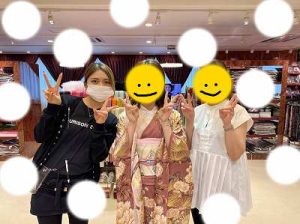 ヴｨンテージ　くすみ　振袖レンタル