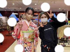 ヴｨンテージ　くすみ　振袖レンタル