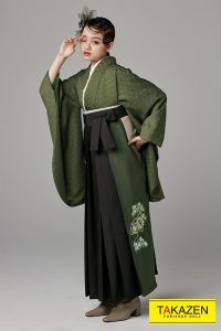 袴　卒業式　可愛い　緑　グリーン　抹茶　大人っぽい　シンプル