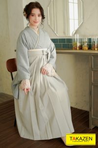 卒業式　袴　くすみカラー