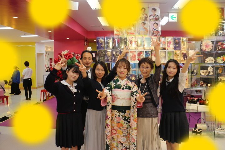 TAKAZEN神戸店　前撮り撮影会　イマドキ　カワイイ　コディネート　振袖　レンタル　袴　