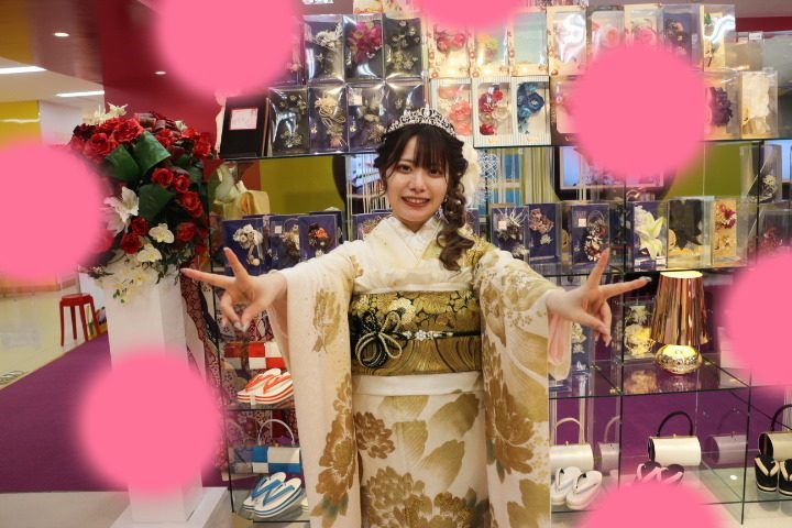 TAKAZEN神戸店　前撮り撮影会　イマドキ　カワイイ　コディネート　振袖　レンタル　袴　