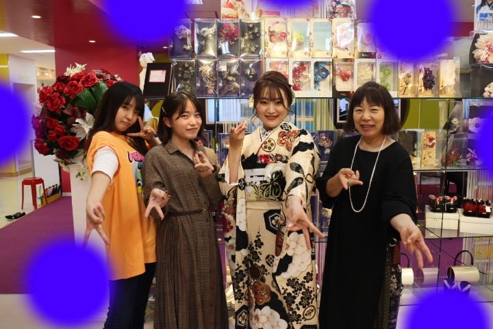 TAKAZEN神戸店　前撮り撮影会　イマドキ　カワイイ　コディネート　振袖　レンタル　袴　