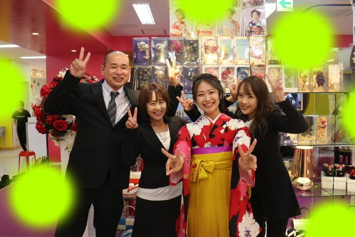 TAKAZEN神戸店　前撮り撮影会　イマドキ　カワイイ　コディネート　振袖　レンタル　袴　