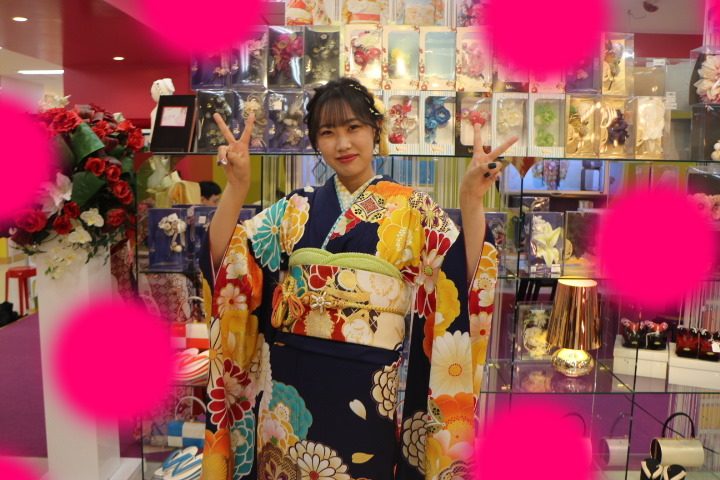 TAKAZEN神戸店　前撮り撮影会　イマドキ　カワイイ　コディネート　振袖　レンタル　袴　