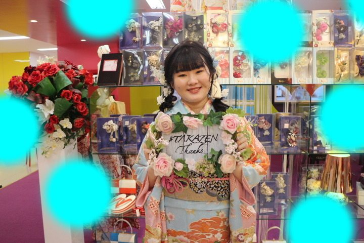 TAKAZEN神戸店　前撮り撮影会　イマドキ　カワイイ　コディネート　振袖　レンタル　袴　